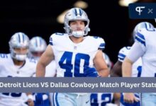 Detroit Lions VS Dallas Cowboys Match Player Stats