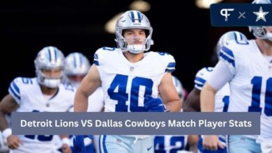 Detroit Lions VS Dallas Cowboys Match Player Stats