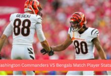 Washington Commanders VS Bengals Match Player Stats