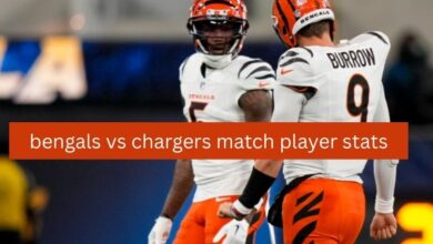 Bengals VS Chargers Match Player Stats